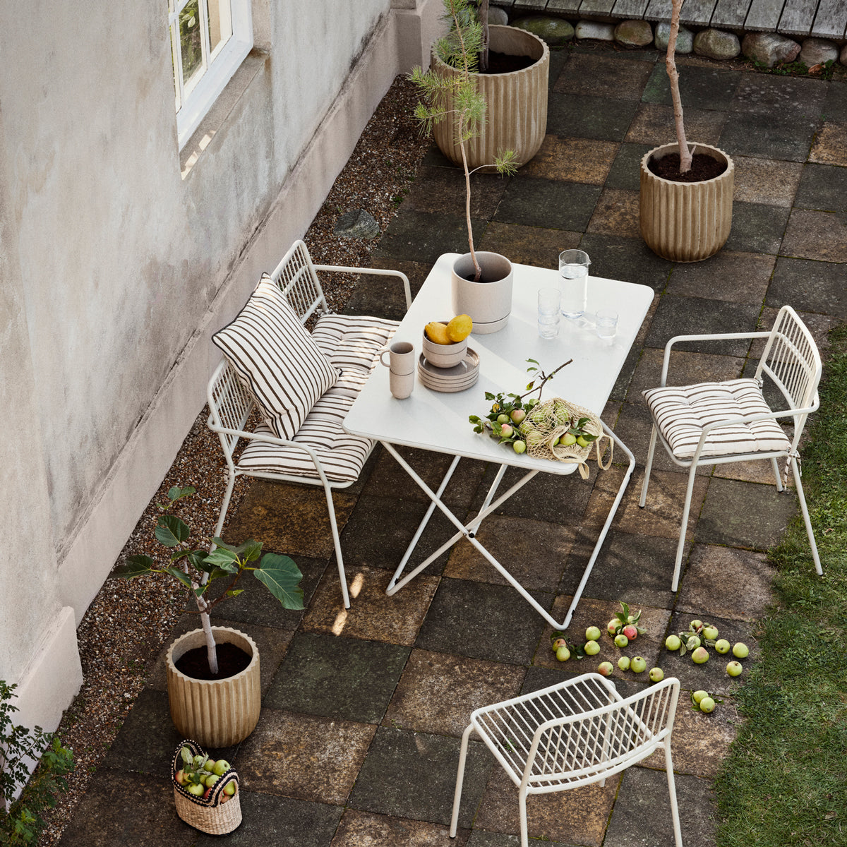 Eden Garden Four Seater Table - Beige Grey
