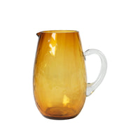 Thumbnail for broste-copenhagen-hammered-glass-jug-amber