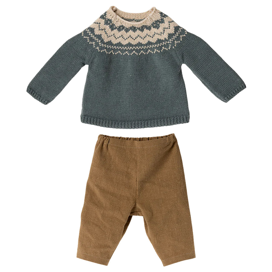 Maileg Pant & Knitted Sweater Size 4 16-2522-01