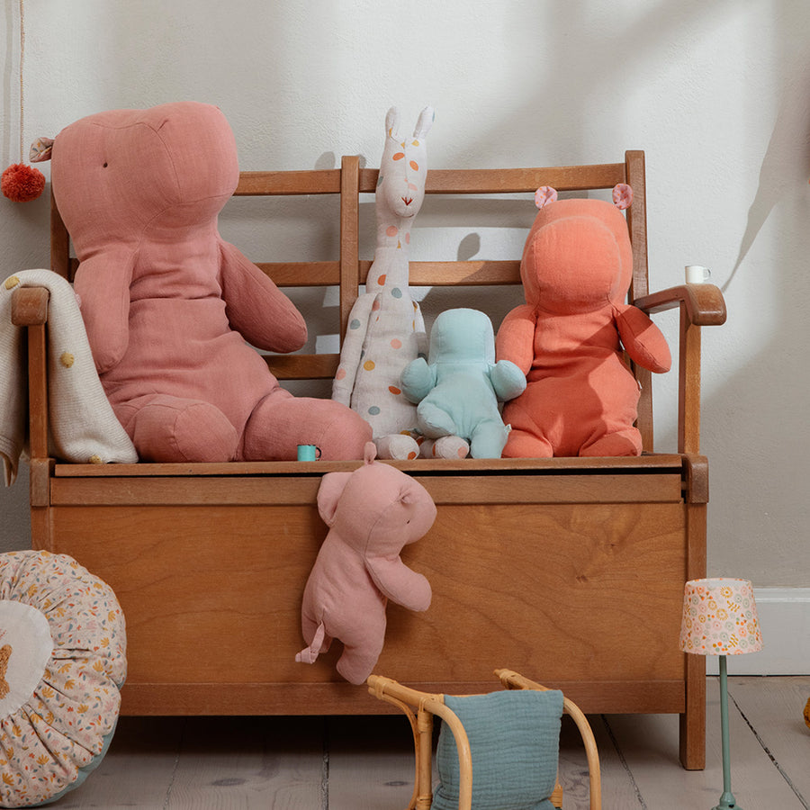 Safari Friends, Hippo, Medium - Old Rose