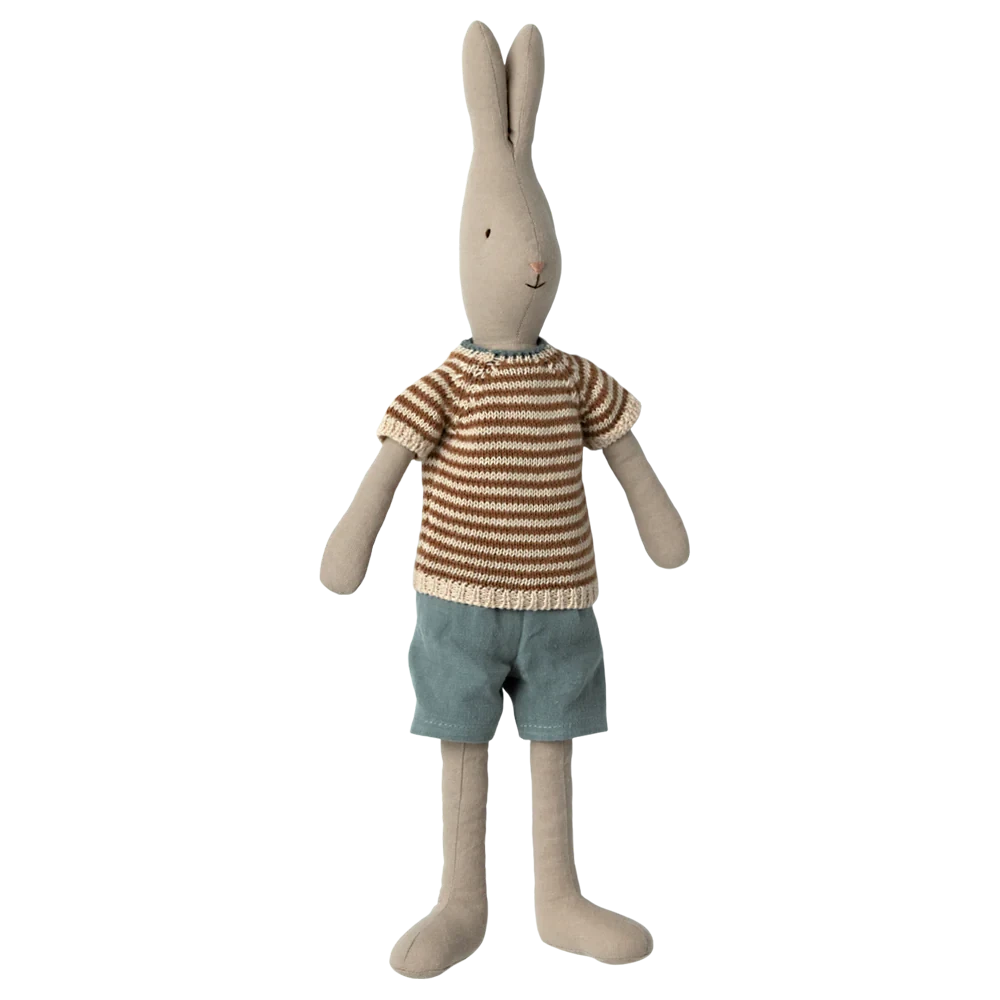 Maileg Rabbit Size 3, Classic - Knitted Shirt and Pants 16-3305-00