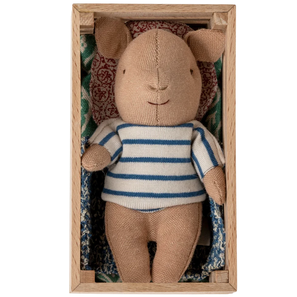 Maileg Pig in a Box Baby Boy 16-3988-01