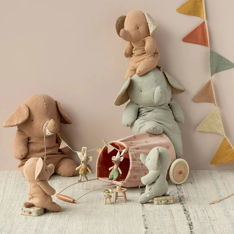 Maileg, Clown Clothes in Suitcase, Little Brother Mouse