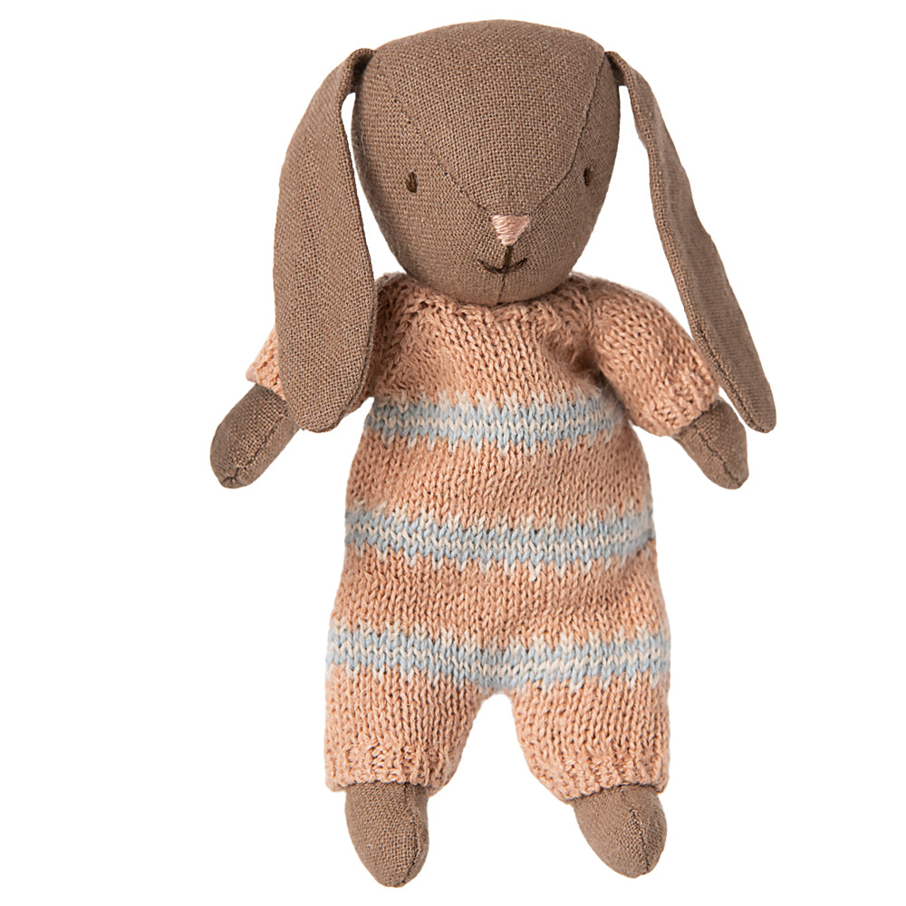 Bunny, Micro - Brown - Dusty Rose Knitted Suit