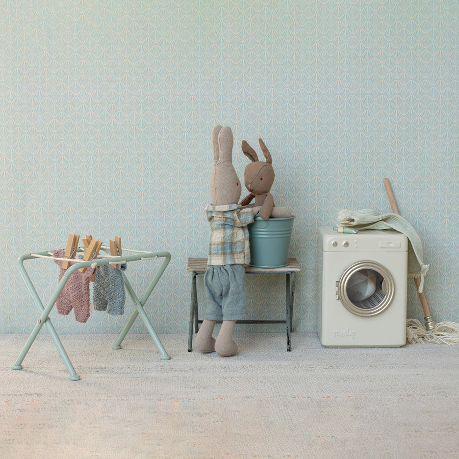 Rabbit, Micro - Brown - Blue Knitted Suit