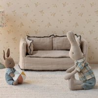 Thumbnail for Maileg Rabbit set, Micro - Brown - Blue