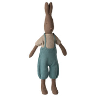 Thumbnail for Rabbit, Size 3 - Brown - Knitted Shirt and Overall