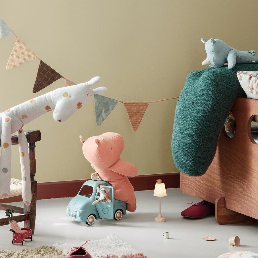 Safari Friends, Hippo, Medium - Dusty Coral