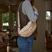Thumbnail for Gingham Cotton Fanny Pack: Vichy Camel