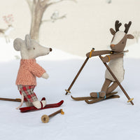 Thumbnail for Maileg, Winter Mouse with Ski Set, Big Sister