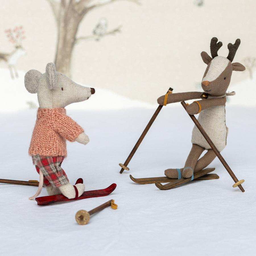 Maileg, Winter Mouse with Ski Set, Big Sister