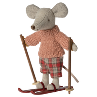 Thumbnail for Maileg, Winter Mouse with Ski Set, Big Sister