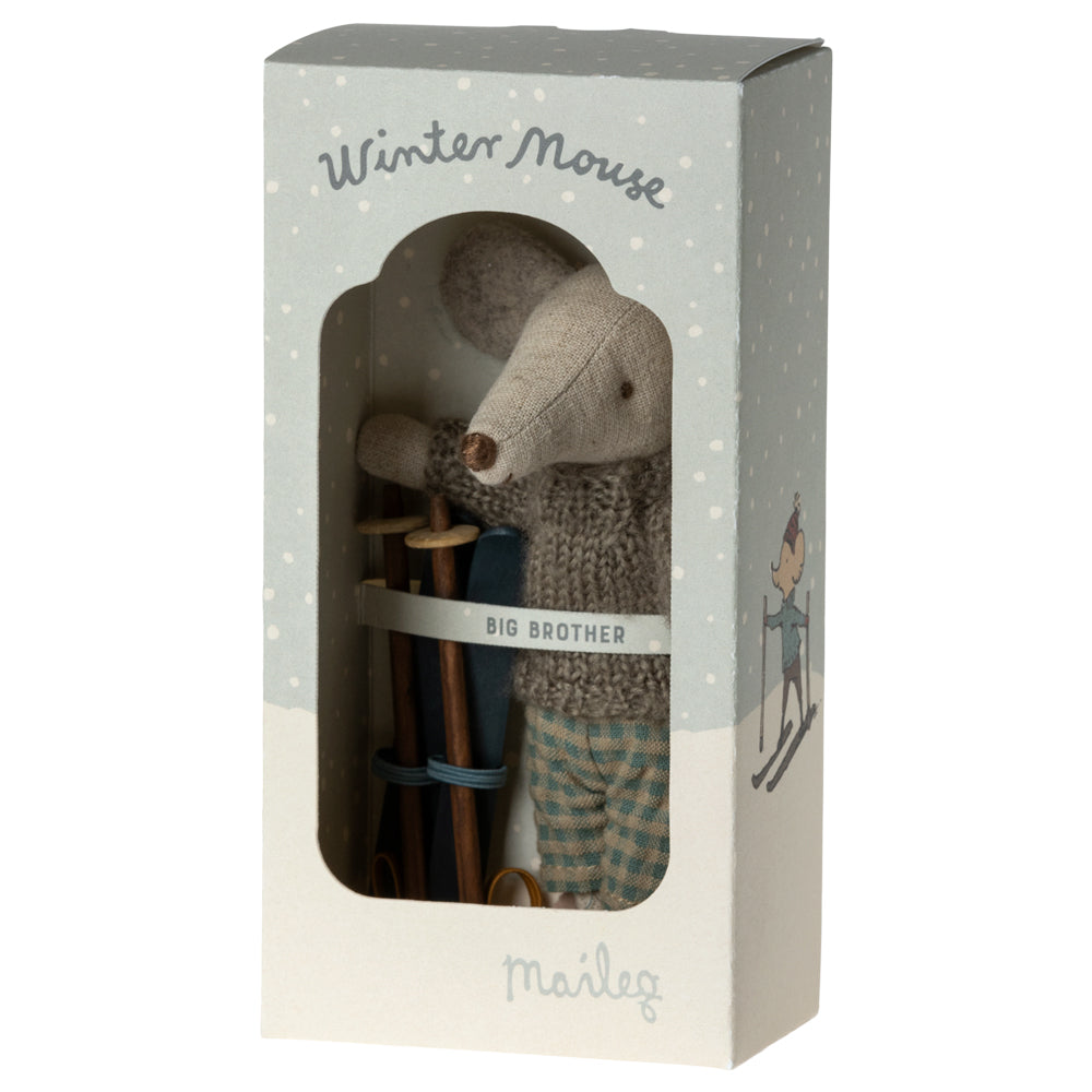 Maileg, Winter Mouse with Ski Set, Big Brother