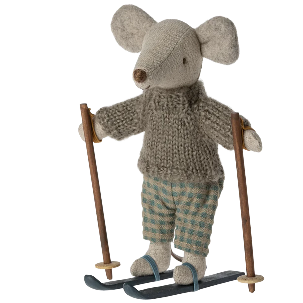 Maileg Winter Mouse With Ski Set, Big Brother 17-3212-00