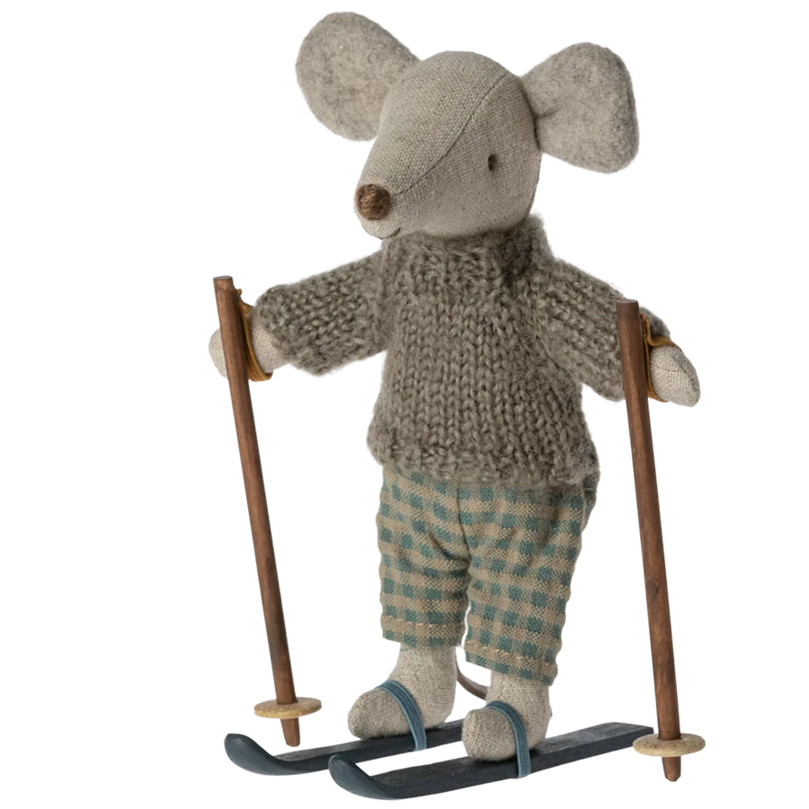 Maileg Winter Mouse With Ski Set, Big Brother 17-3212-00