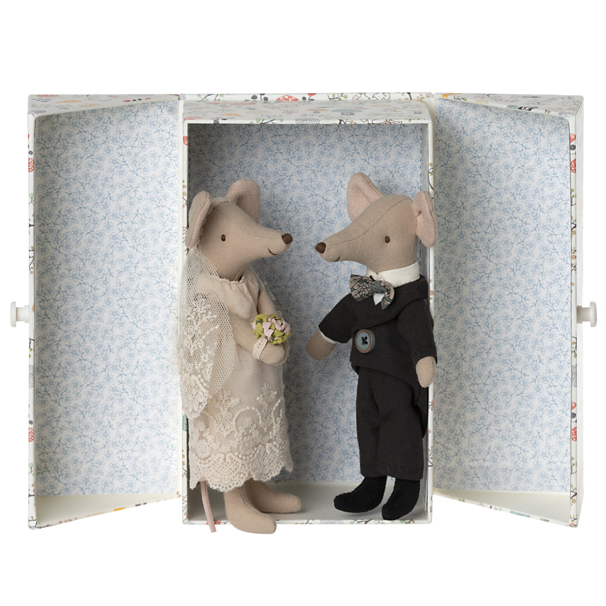 Wedding Mice Couple In A Box - Classical