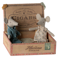 Thumbnail for Maileg Mum and Dad Mice in Cigar box 17-3302-00