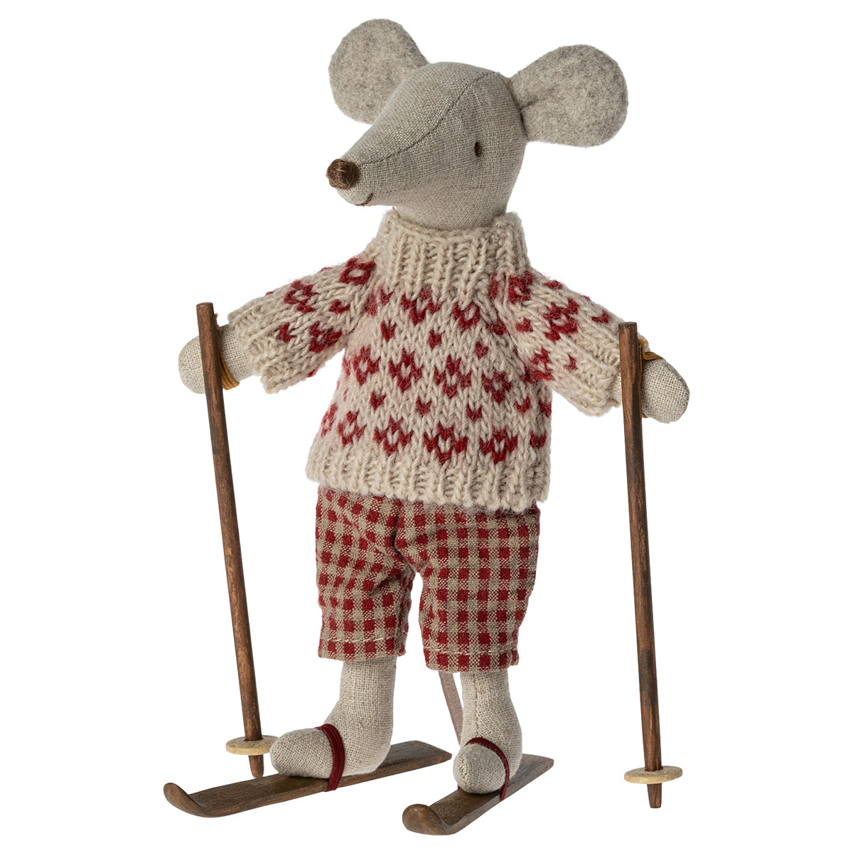 Maileg Winter Mouse With Ski Set, Mum 17-3306-00