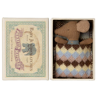 Thumbnail for Maileg, Sleepy Wakey Baby Mouse in Matchbox - Blue 17-4001-00