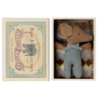 Thumbnail for Maileg, Sleepy Wakey Baby Mouse in Matchbox - Blue