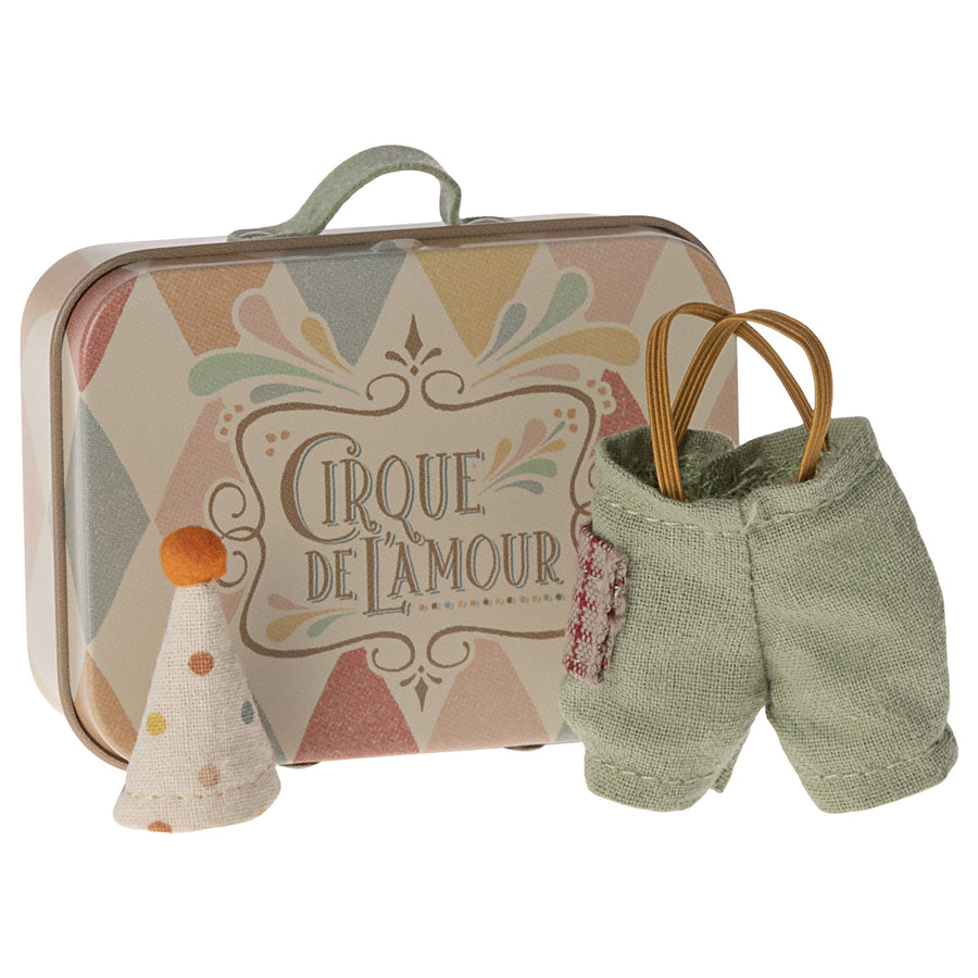 Maileg, Clown Clothes in Suitcase, Little Brother Mouse 17-4103-00
