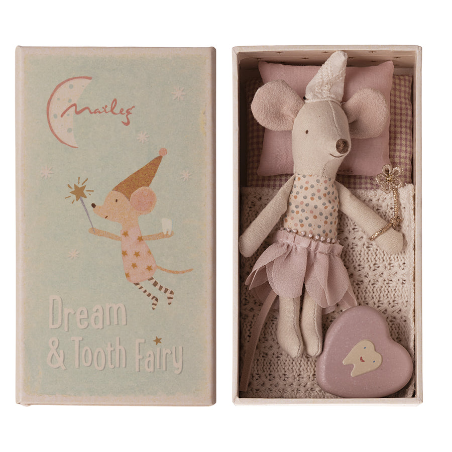 Maileg, Tooth Fairy Mouse, Little Sister in Matchbox 17-4104-00