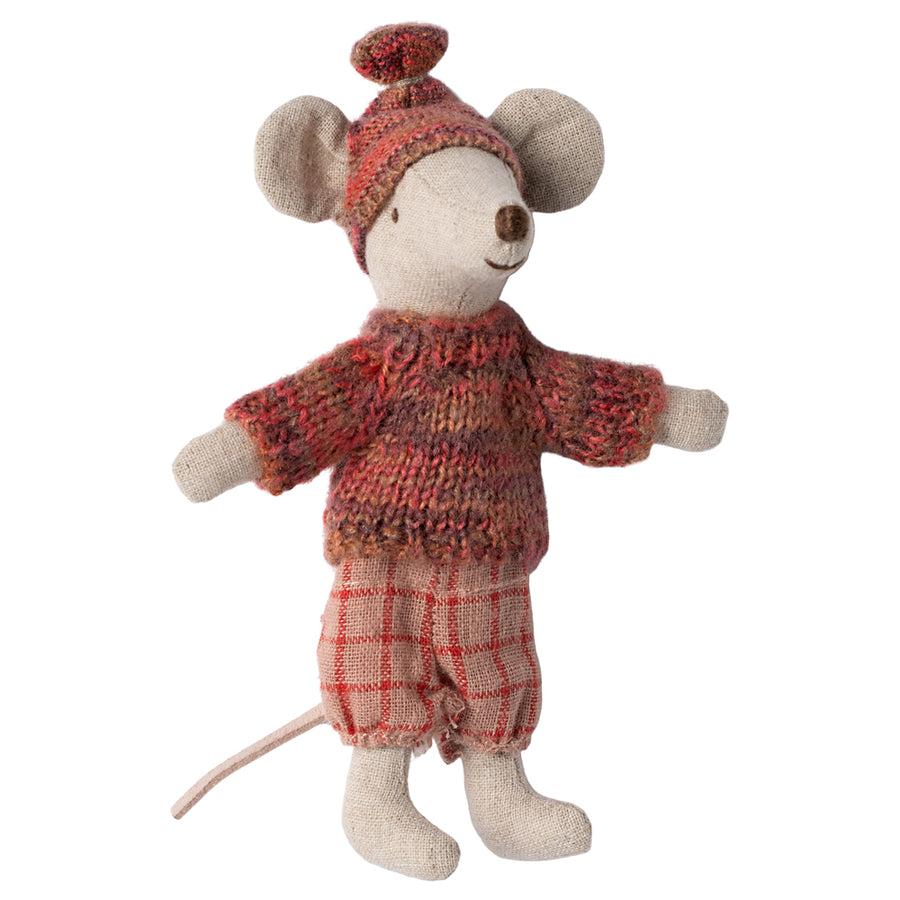 Maileg, Winter Mouse with Ski Set, Big Sister Rose