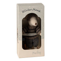 Thumbnail for Maileg, Winter Mouse with Ski Set, Big Brother Blue