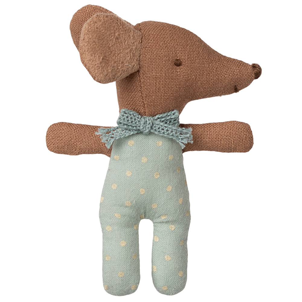 Maileg Sleepy Wakey Baby Mouse In Matchbox - Blue