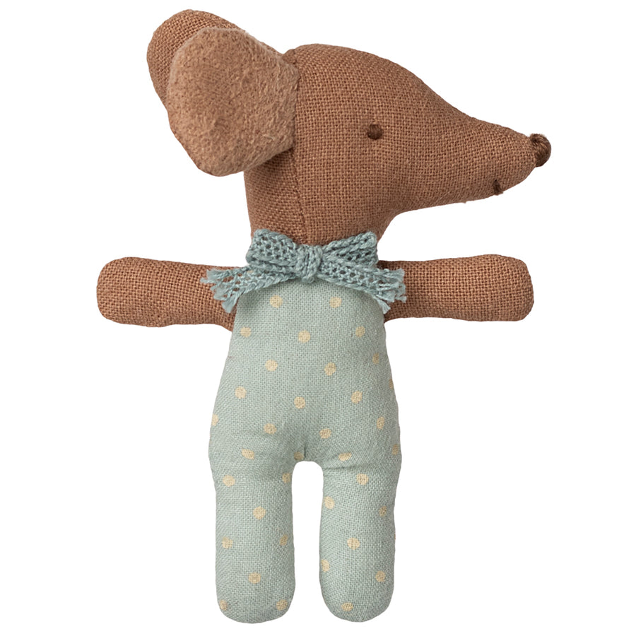 Maileg Sleepy Wakey Baby Mouse In Matchbox - Blue