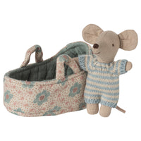 Thumbnail for Baby Mouse In Carry Cot - Blue