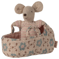 Thumbnail for Baby Mouse In Carry Cot - Rose