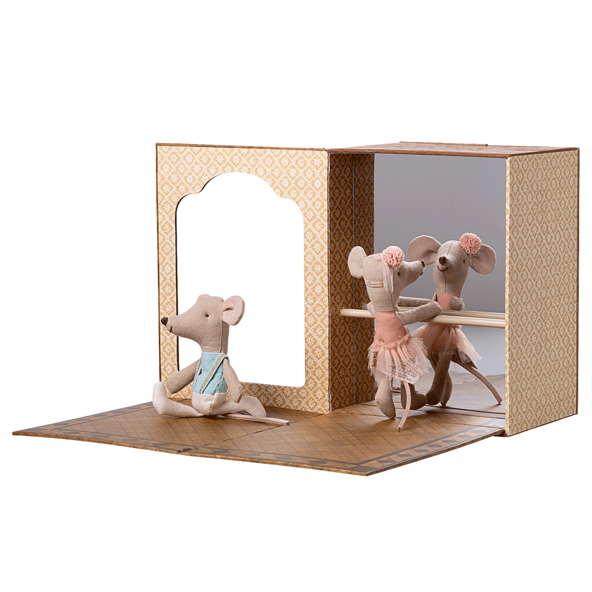 Pre order Ballet Mice In Dance Studio, Little Sister And Brother