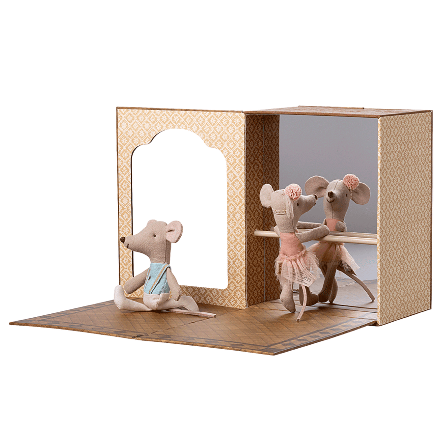 Pre order Ballet Mice In Dance Studio, Little Sister And Brother