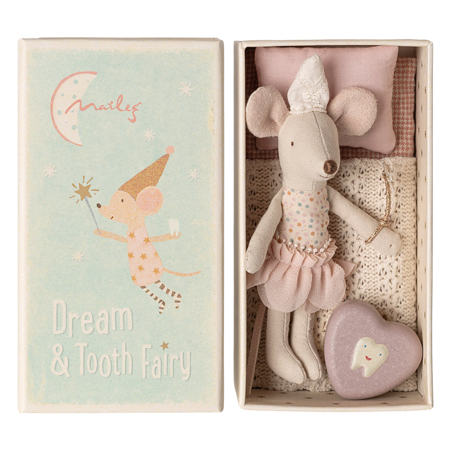 Pre-order Maileg, Tooth Fairy Mouse, Little Sister In Matchbox