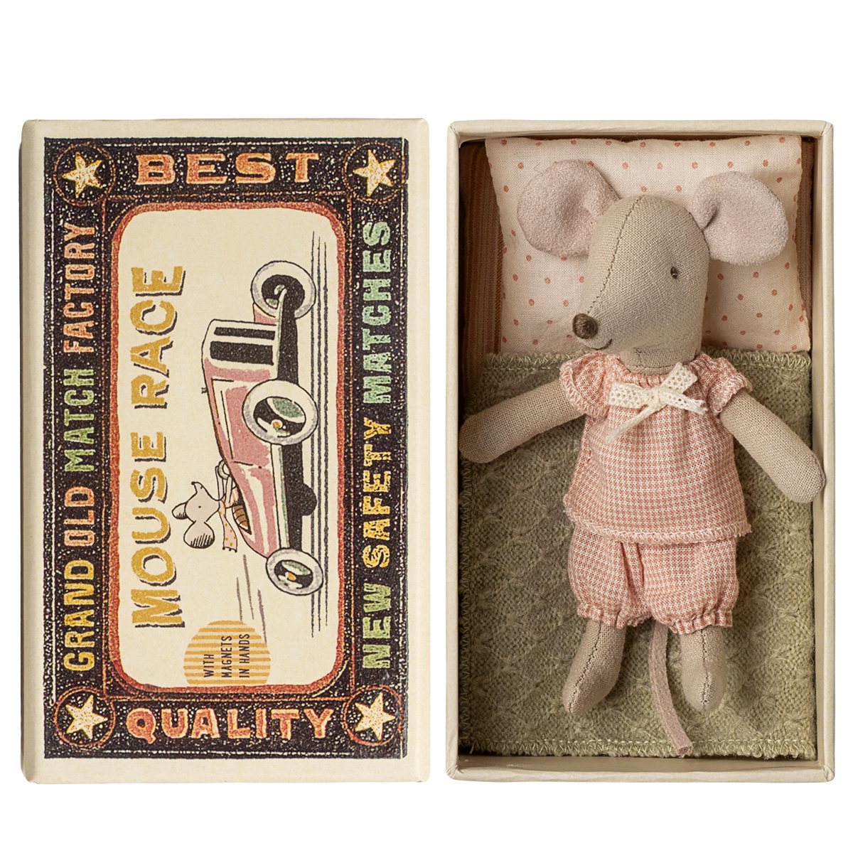 Little Sister Mouse In Matchbox