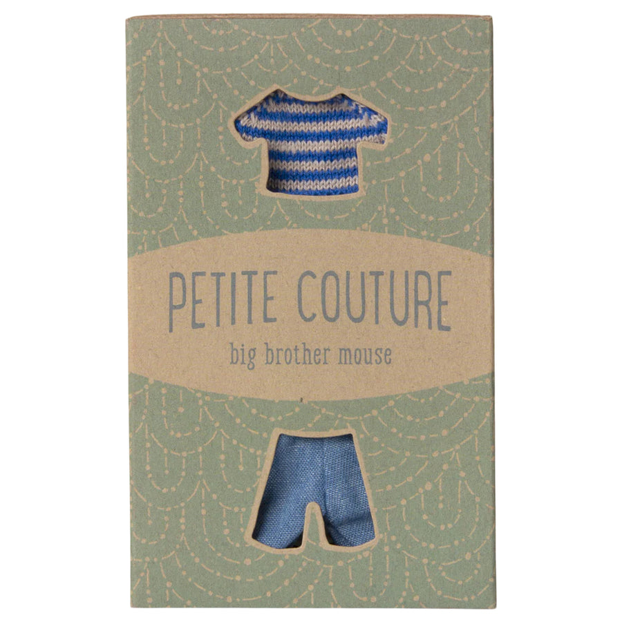 Maileg Knitted Sweater & Pants For Big Brother Mouse 17-5204-00