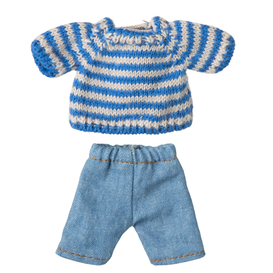 Maileg Knitted Sweater & Pants For Big Brother Mouse 17-5204-00