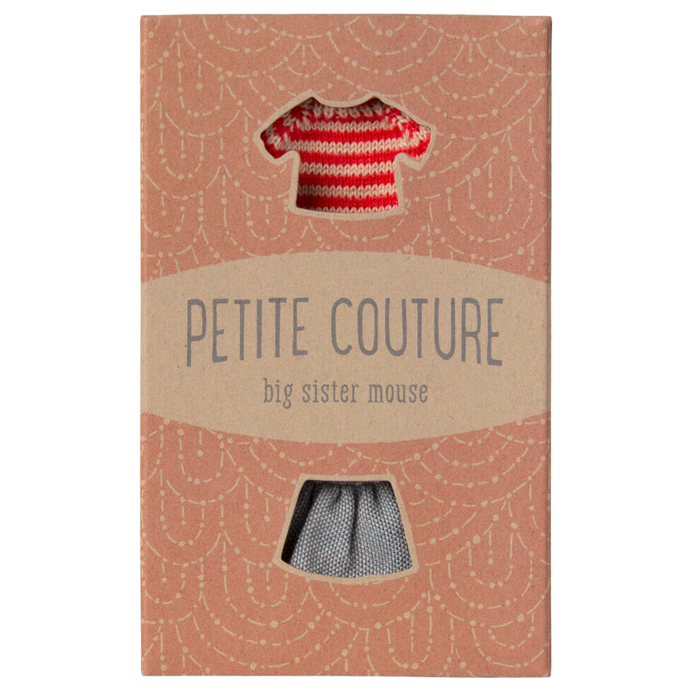 Maileg Knitted Sweater & Skirt For Big Sister Mouse 17-5205-00