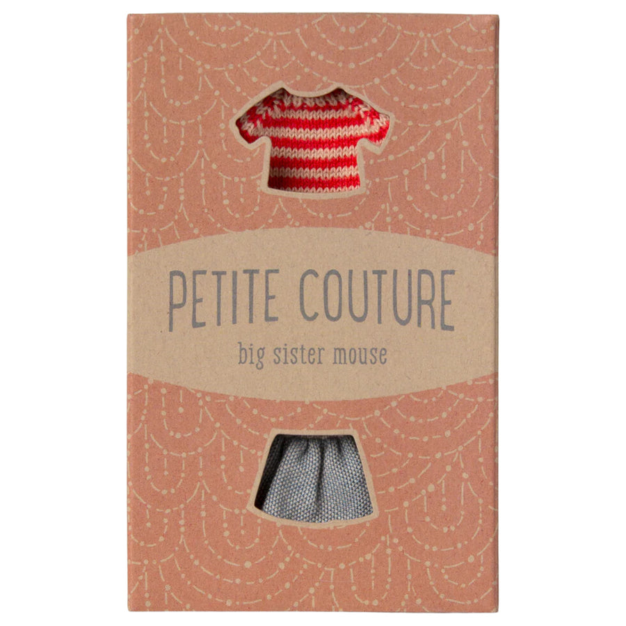 Maileg Knitted Sweater & Skirt For Big Sister Mouse 17-5205-00