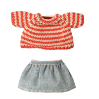 Thumbnail for Maileg Knitted Sweater & Skirt For Big Sister Mouse 17-5205-00