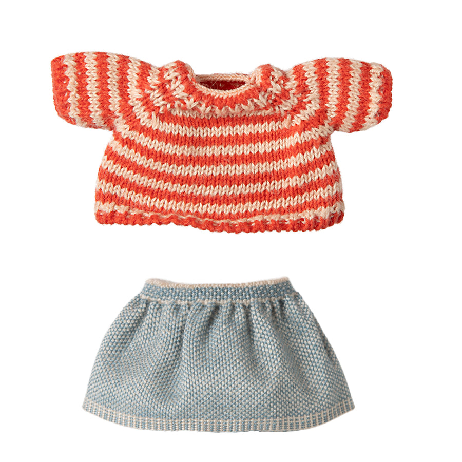Maileg Knitted Sweater & Skirt For Big Sister Mouse 17-5205-00