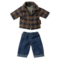 Thumbnail for Maileg Brown Checked Shirt And Pants for Dad Mouse 2025