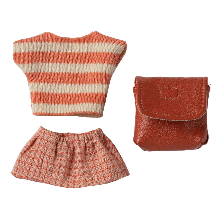 Clothes and Bag For Big Sister Mouse Coral