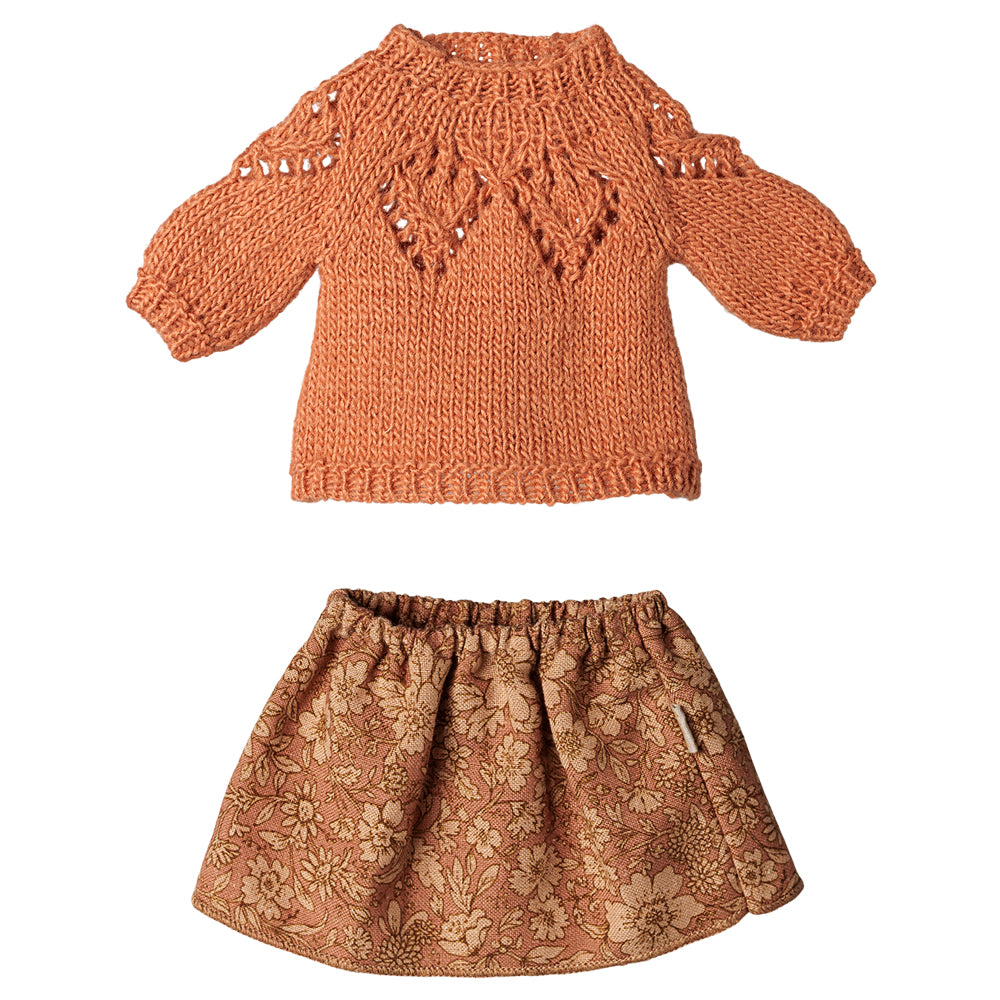 Skirt and knitted sweater - Medium mouse