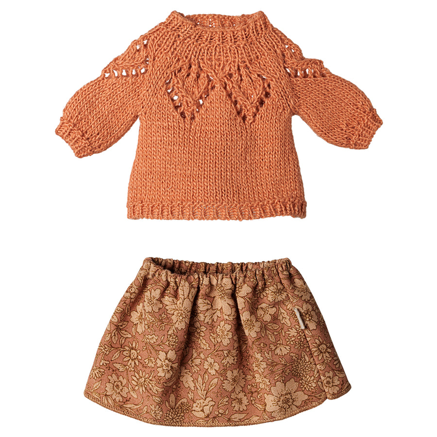 Skirt and knitted sweater - Medium mouse