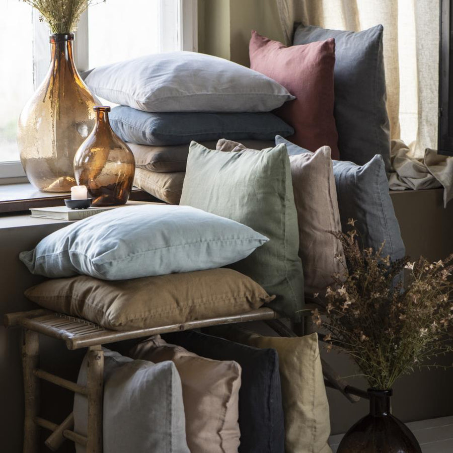 Cushion Linen Olive 50cm x 50cm