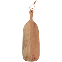 Thumbnail for Cutting Board Oval W/Handle W/Leather String Acacia Wood W: 19 H: 1,5 L: 56