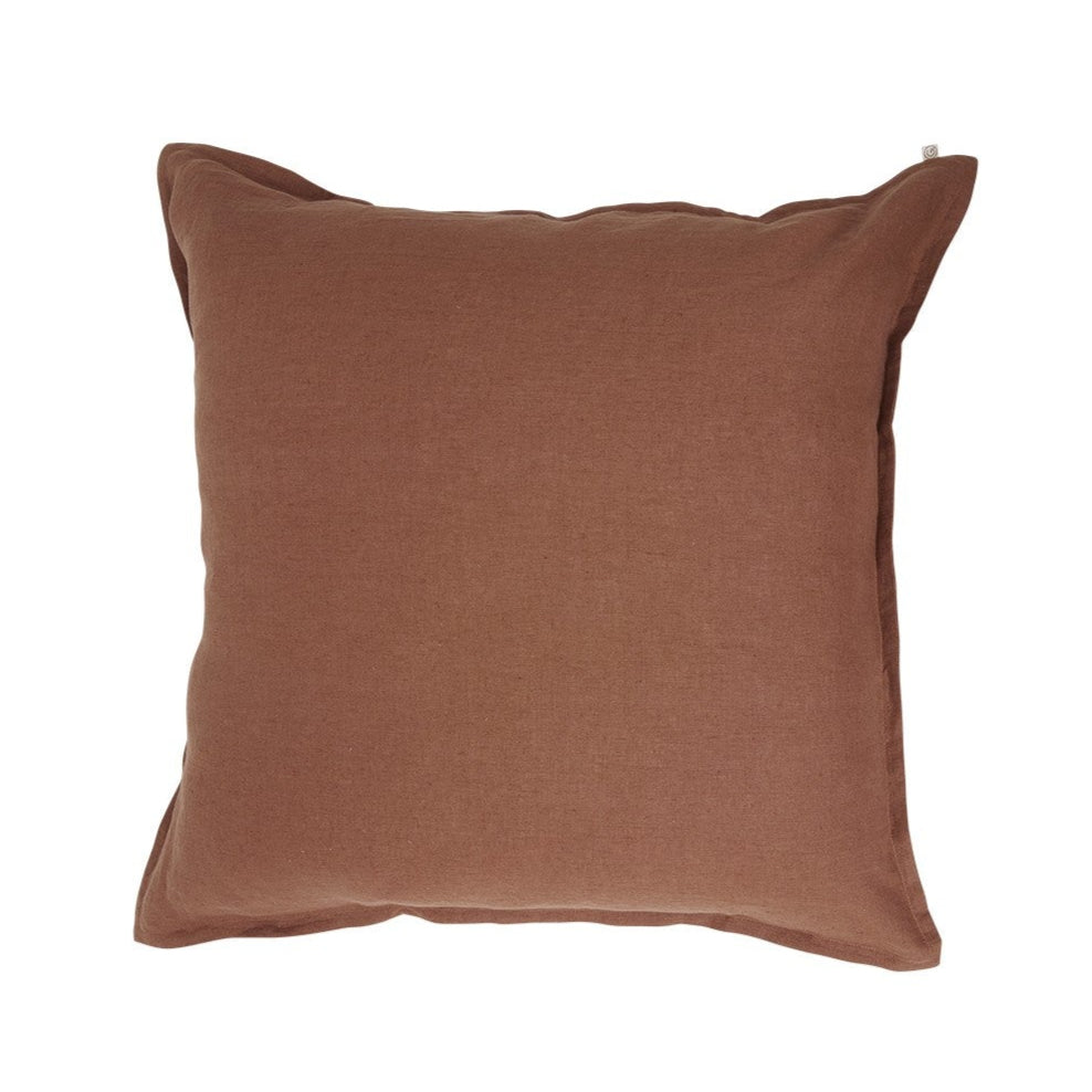 Washed linen pillowcase Solid: Mocha / 65 x 65