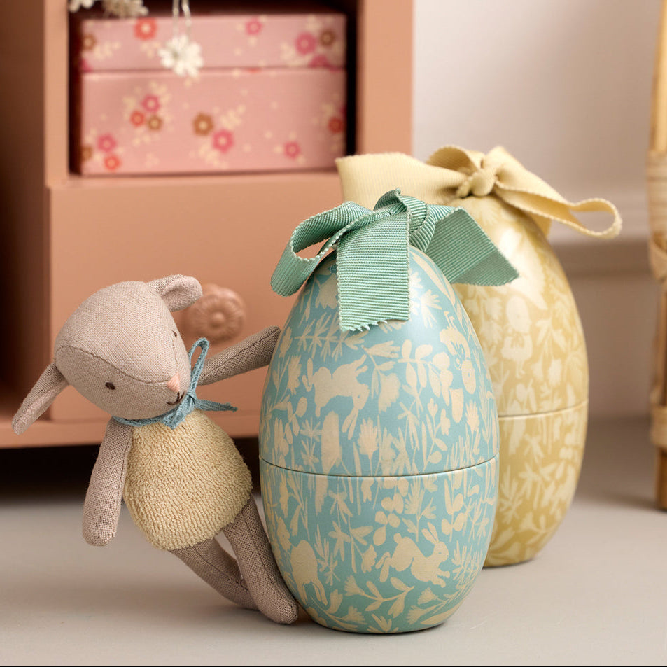 Easter Egg with Micro Lamb, Small - Dusty Mint